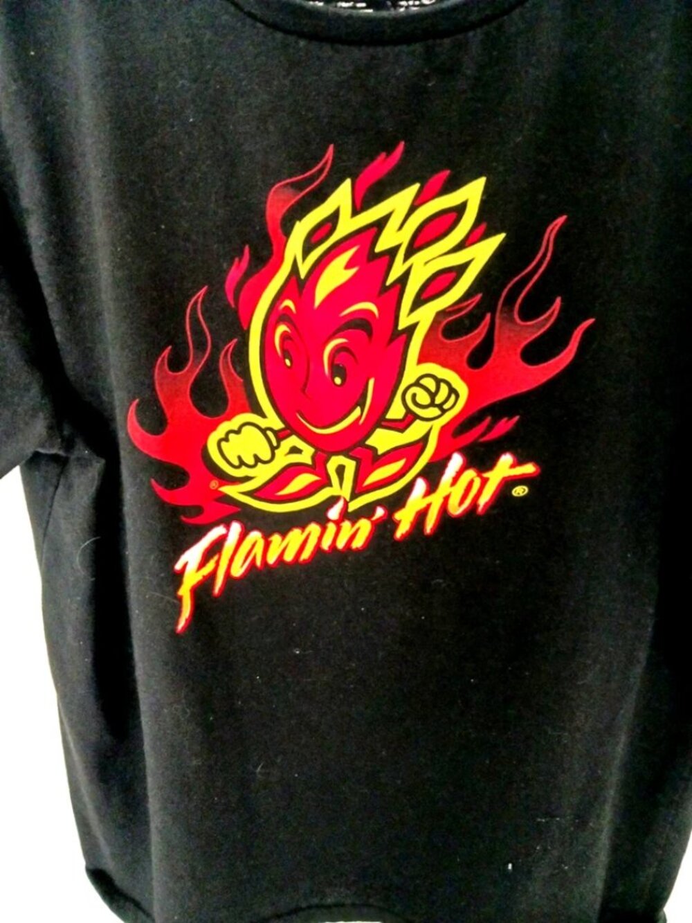 Cheetos Flaming Hot Men's Graphic Print Shirt Size Large Black - Picture 3 of 6